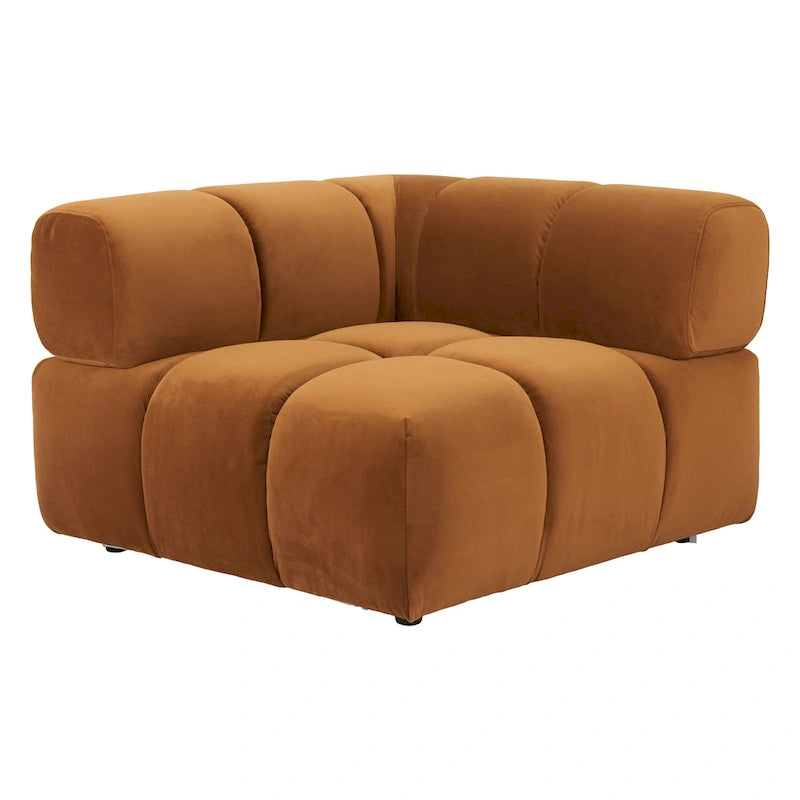 Sillón esquinero Rist, marrón