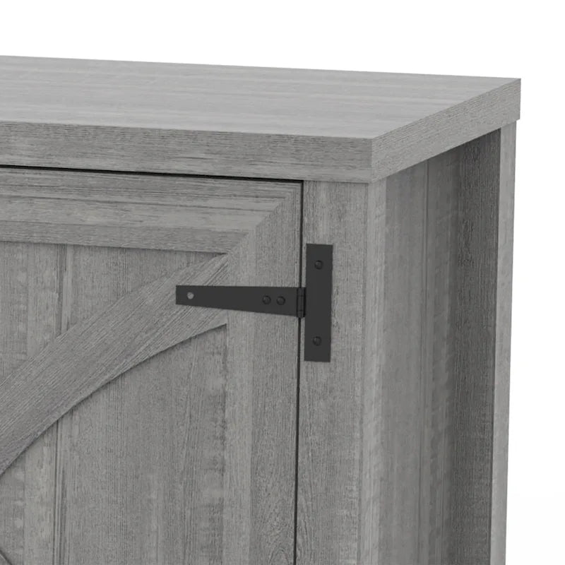 Mueble para TV con chimenea eléctrica gris de 58 pulgadas con chimenea eléctrica de 18 pulgadas