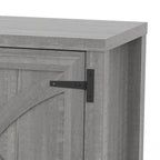 Mueble para TV con chimenea eléctrica gris de 58 pulgadas con chimenea eléctrica de 18 pulgadas