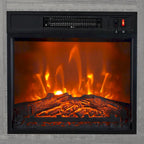 Mueble para TV con chimenea eléctrica gris de 58 pulgadas con chimenea eléctrica de 18 pulgadas